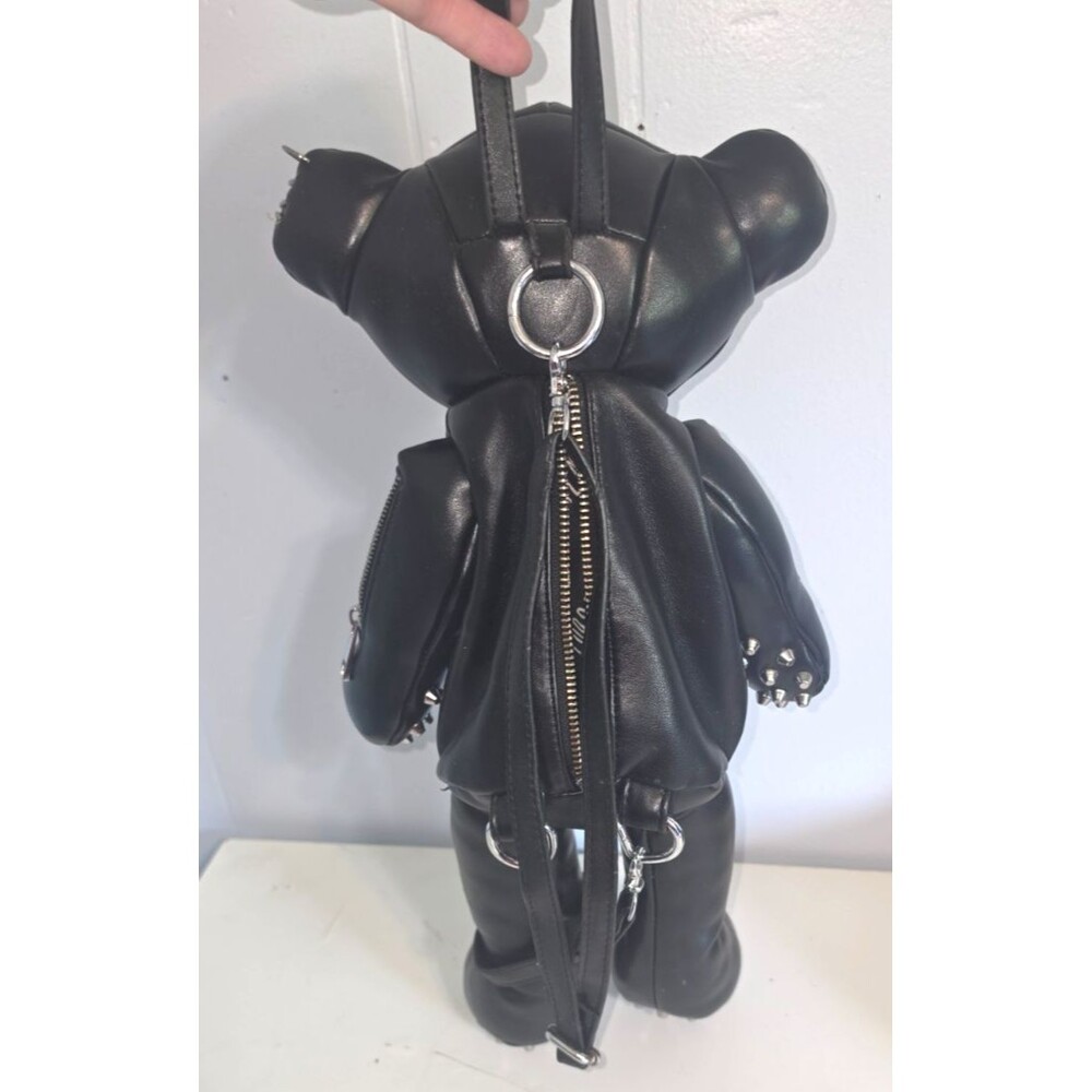 Dolls Kills Current Mood Black Studded Teddy Bear Backpack Unique - Picture 2 of 7